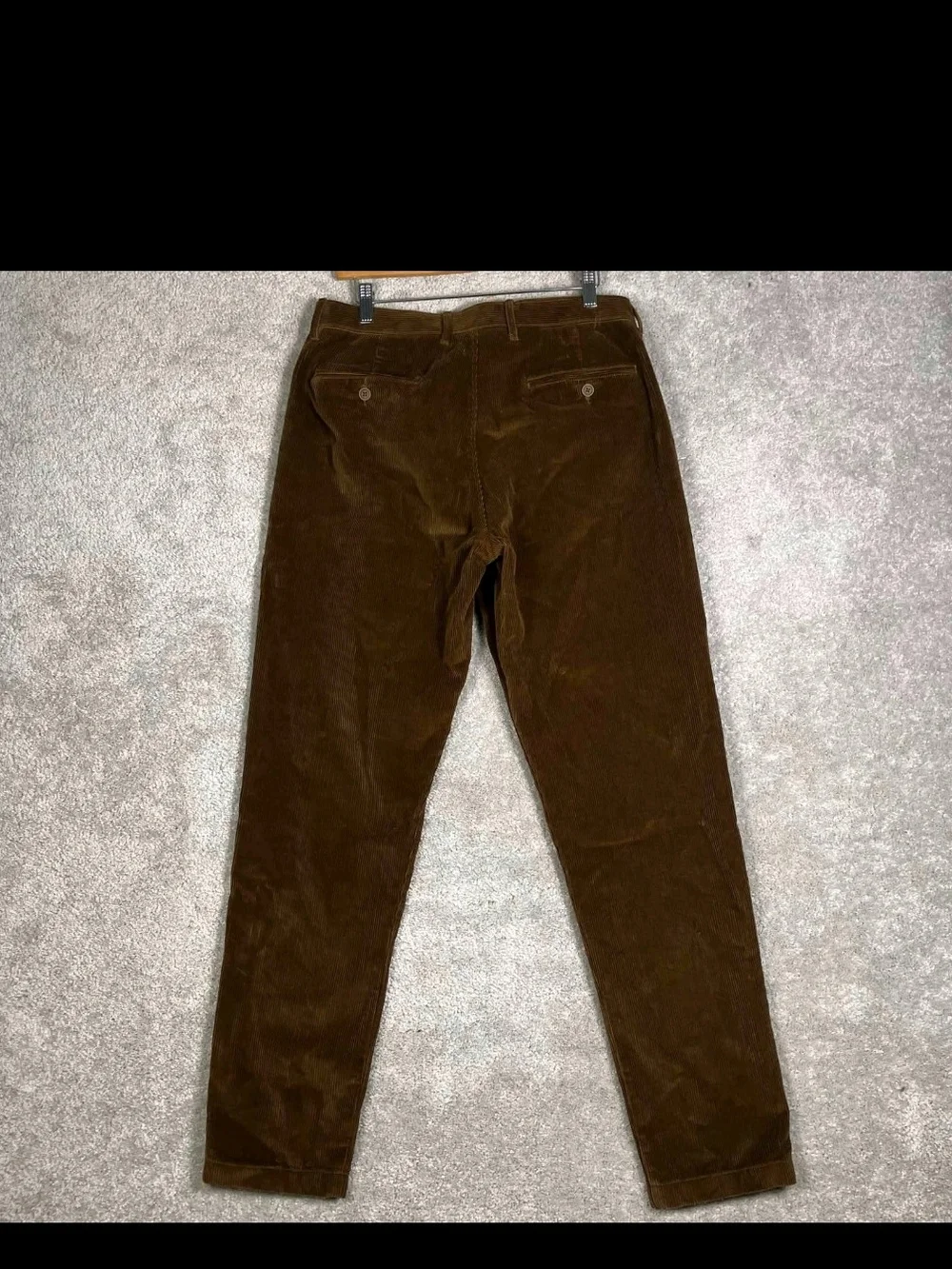 J.Crew Corduroy Pants Mens 32x32 Brown Pleated Slim Fit Trousers Cotton Casual